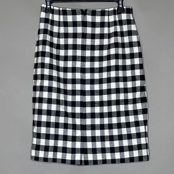 NWT Jones New York Wool Tartan/Plaid Black/White Skirt Size 6‎ Made In USA - Picture 8 of 9